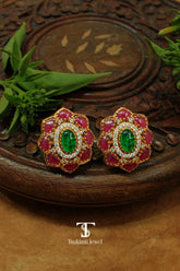 Traditional Indian tops earrings with intricate handcrafted design