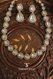 Chaandrika polki necklace set with royal gold plated design