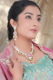 Handcrafted Indian polki necklace set for women