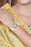 Handcrafted polki bracelet inspired by royal jewellery designs