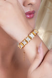 Traditional Indian mossanite polki bracelet for festive occasions