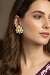 Karnphool Mossanite Polki Earrings