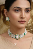 Kiran Mossanite Polki Choker Set