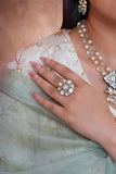Classic Indian polki finger ring for festive occasions
