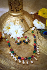 Lavanya Mossanite Polki Necklace Set