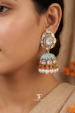 Muktanjali Mossanite Polki Jhumka Earrings