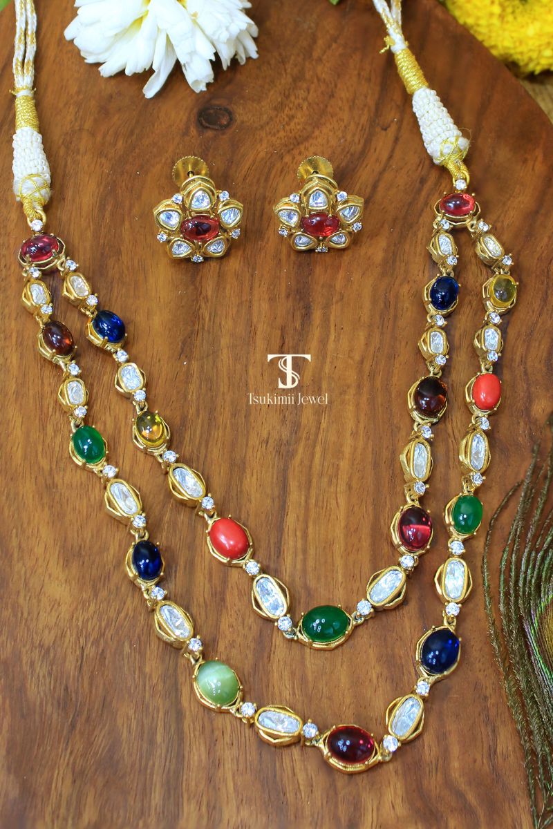 Navratna Necklace Set