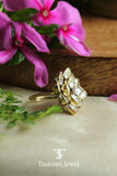 Elegant padma polki ring for women with ethnic detailing for festive wear