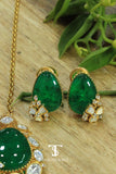 Pallavi Polki Pendant Set