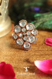 Traditional Indian ring with rich handcrafted ethnic detailing