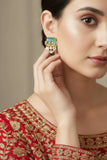 Traditional Indian stud earrings with handcrafted detailing
