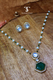 Suhana Polki Pendant Set