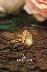 Traditional Indian ring with delicate handcrafted ethnic design