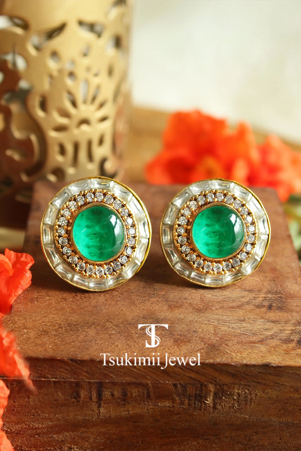 Classic ethnic stud earrings reflecting timeless Indian style