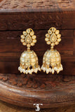 Devika Jhumka Mossanite Polki Earrings