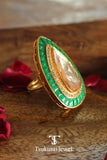 Traditional Indian ring with bold ethnic handcrafted design