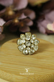 Ethnic Indian polki ring with intricate traditional detailing
