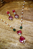 Rani Jadau Pendant Set