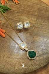 Vedha Polki Pendant Set