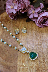 Vedha Polki Pendant Set
