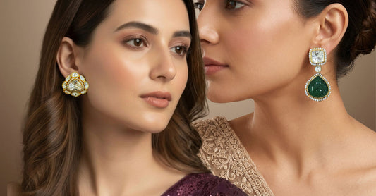 Stylish Lightweight Polki Earrings for Festive & Special Occasions