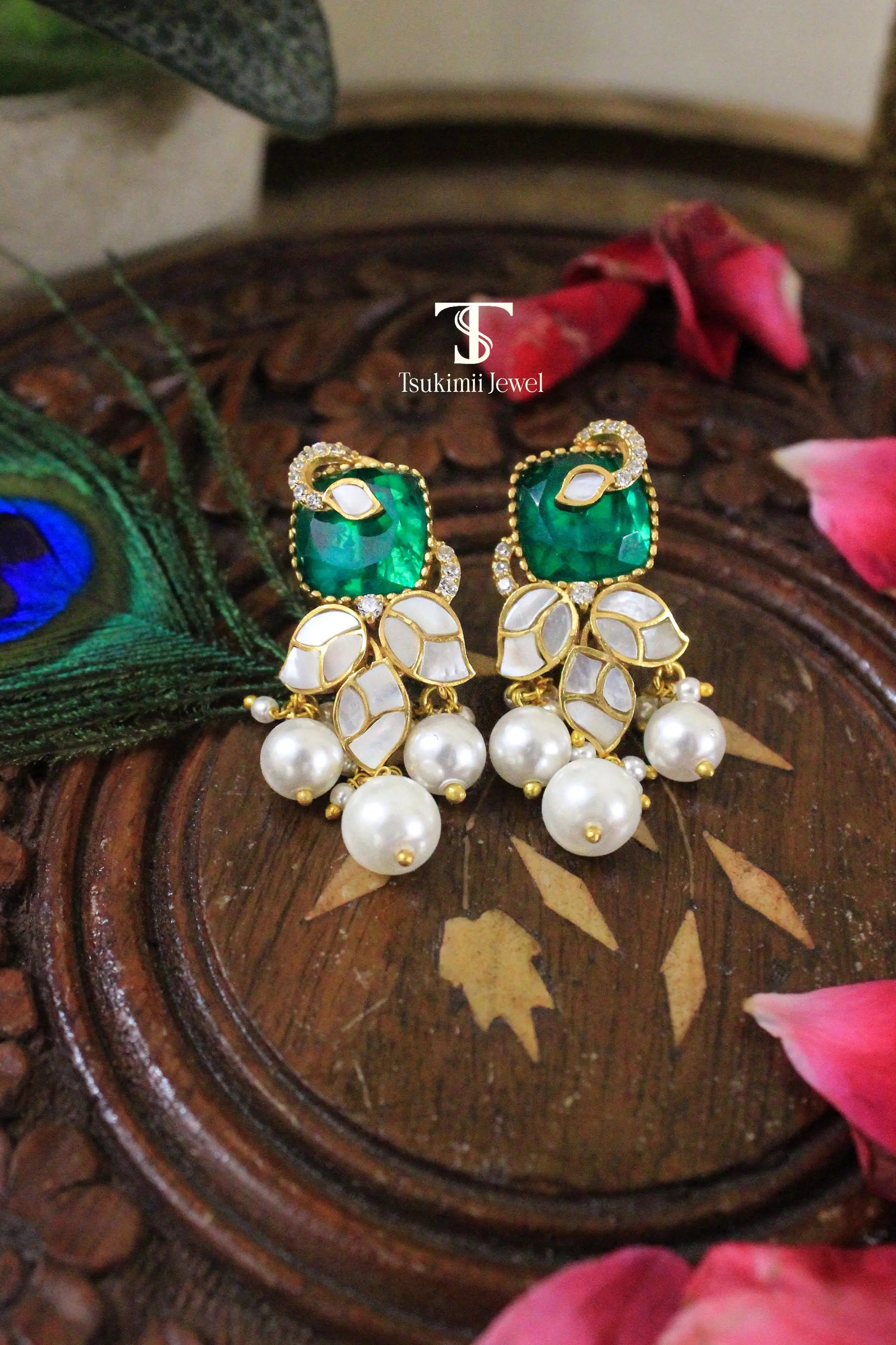 Traditional Indian earrings with elegant handcrafted design