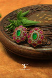 Handcrafted ethnic tops earrings for festive styling