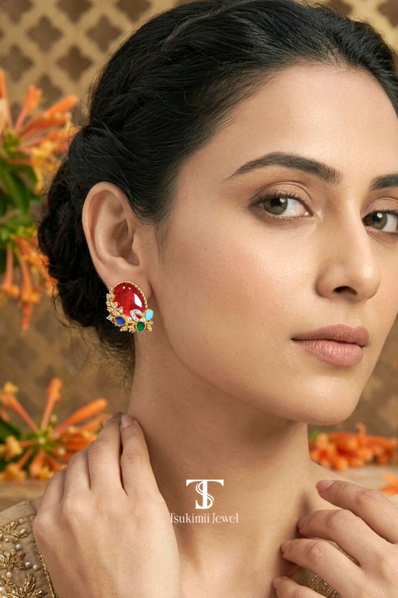 Aarunya Navratna Earrings