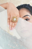 Amaira Mossanite Polki Ring