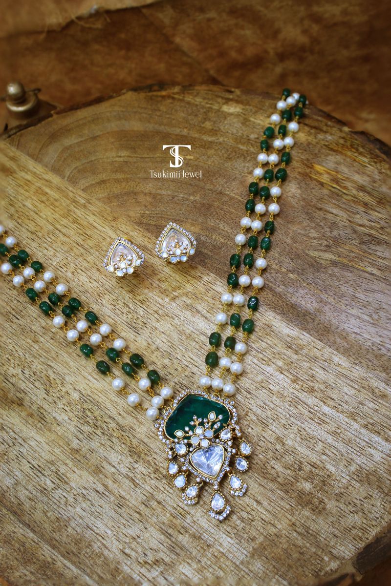 Anamika Polki Pendant Set