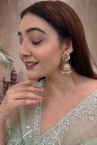 Handcrafted Indian polki jhumka earrings for women