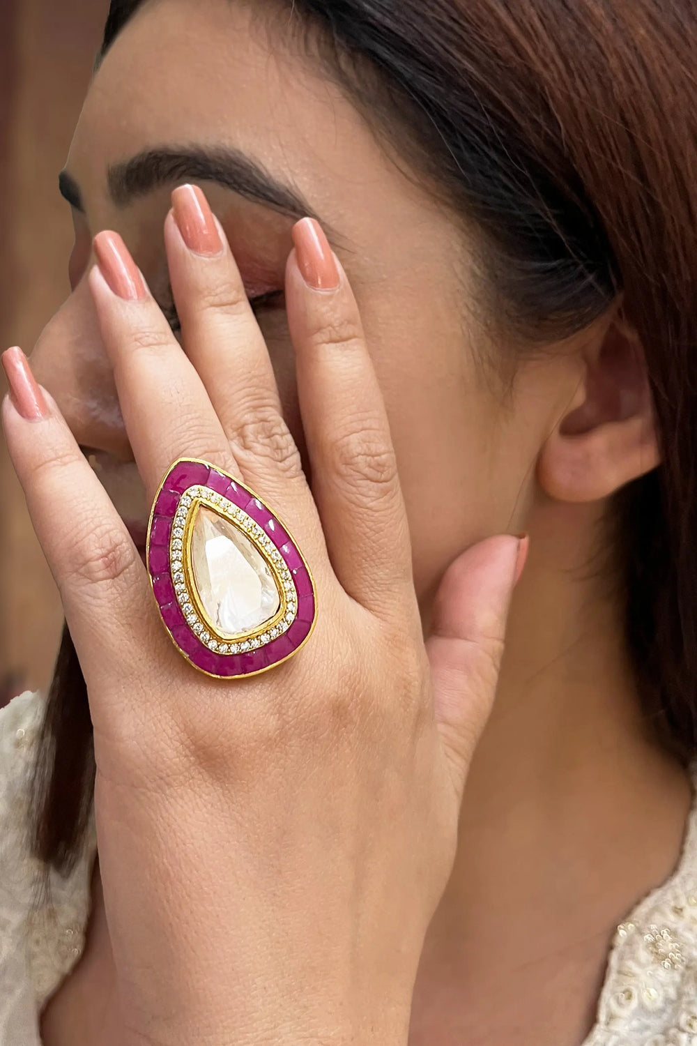 Elegant Indian ring suitable for festive and cultural wear