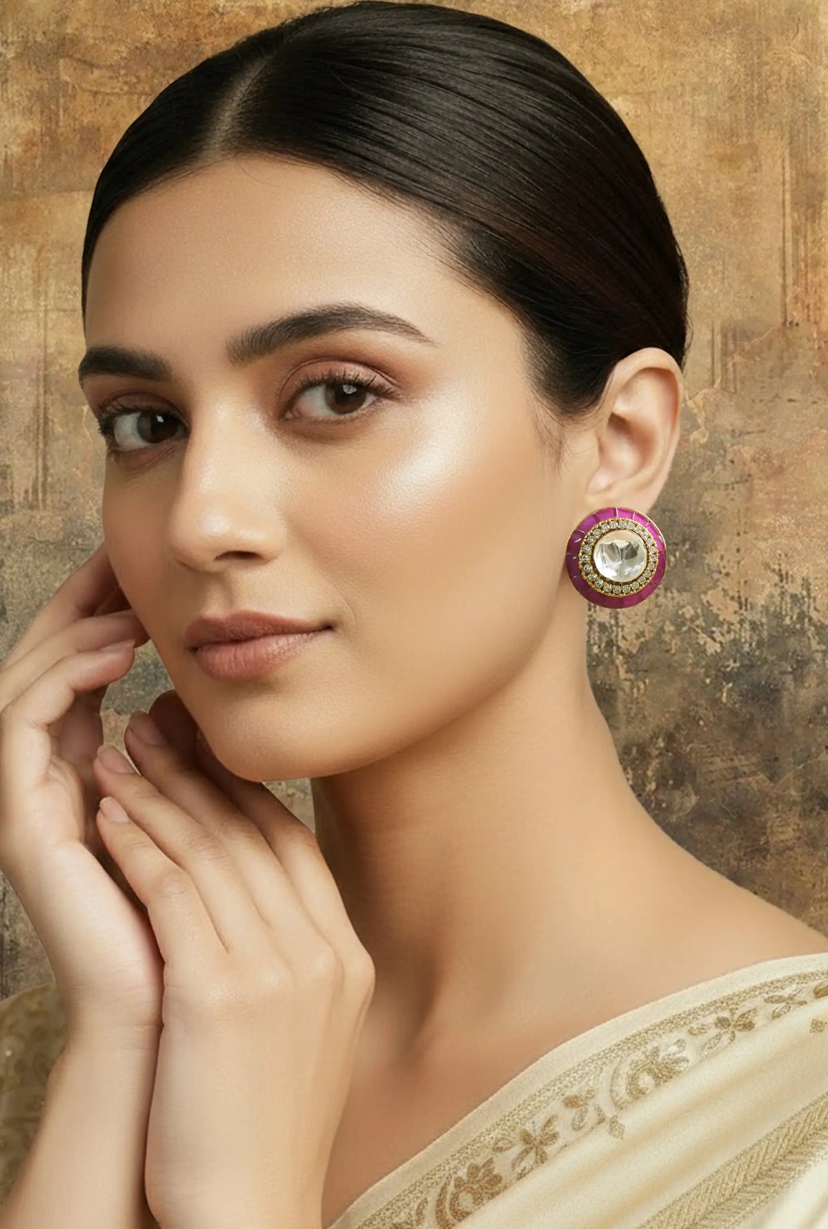 Handcrafted Indian tops earrings crafted for festive occasions