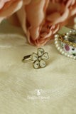 Gulnoor polki ring with traditional Indian gold finish