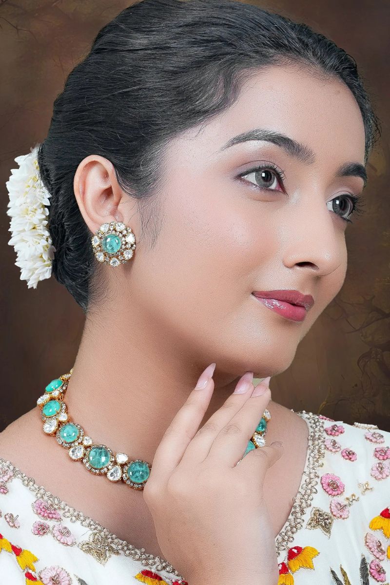 Gulzar Polki Necklace Set