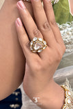 Iraaya Mossanite Polki Ring