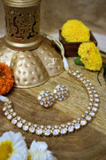 Kanakriti Mossanite Polki Necklace Set