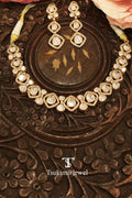 Kanchanika polki necklace set with traditional Indian gold finish