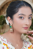 Neelambari Jhumka Polki Earrings