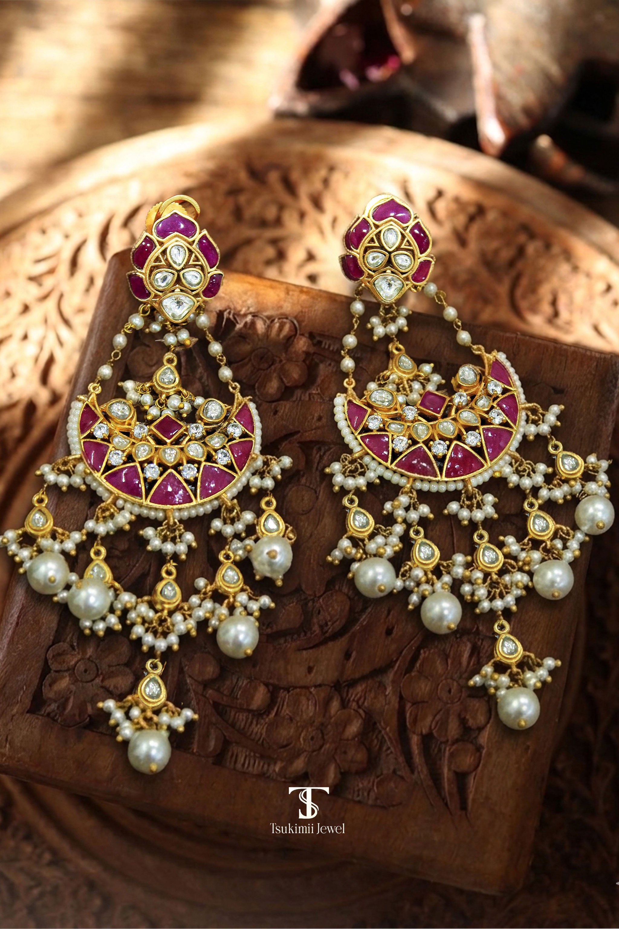 Megha Chaandbali Polki Earrings