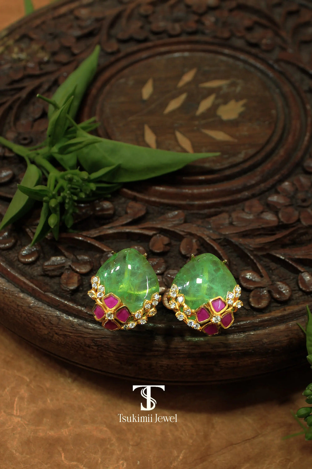 Minimal traditional earring tops inspired by Indian design