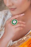 Meherbanu Mossanite Polki Ring
