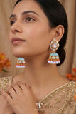 Muktanjali Mossanite Polki Jhumka Earrings