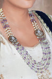 Handcrafted Indian polki necklace set for women