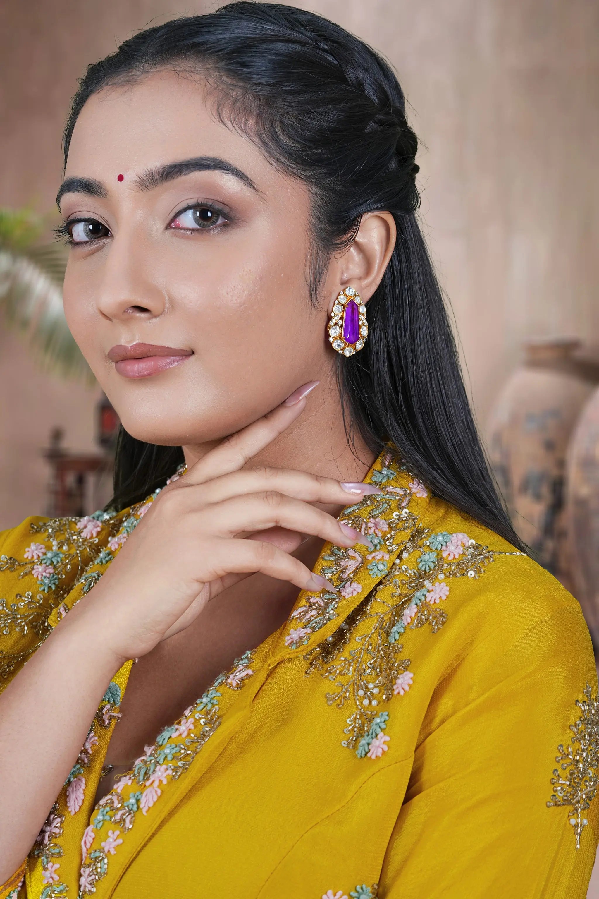 Elegant Indian tops earrings designed for festive occasions