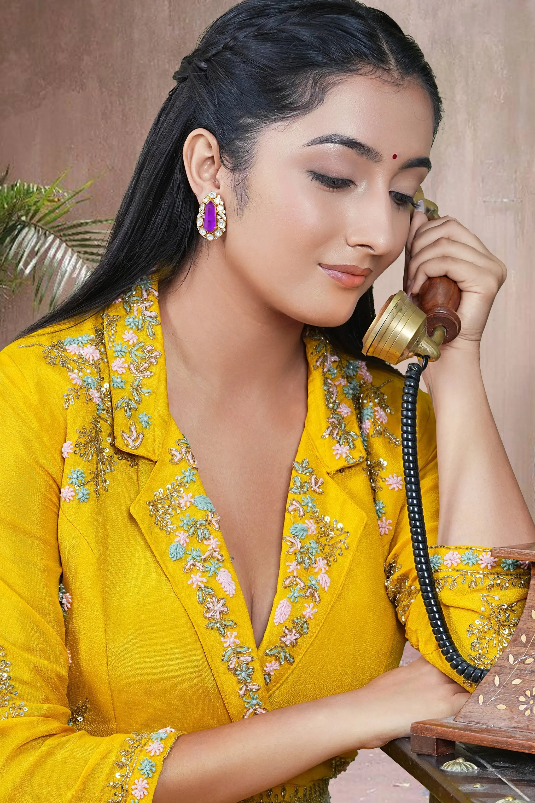 Minimal ethnic tops earrings reflecting timeless Indian design