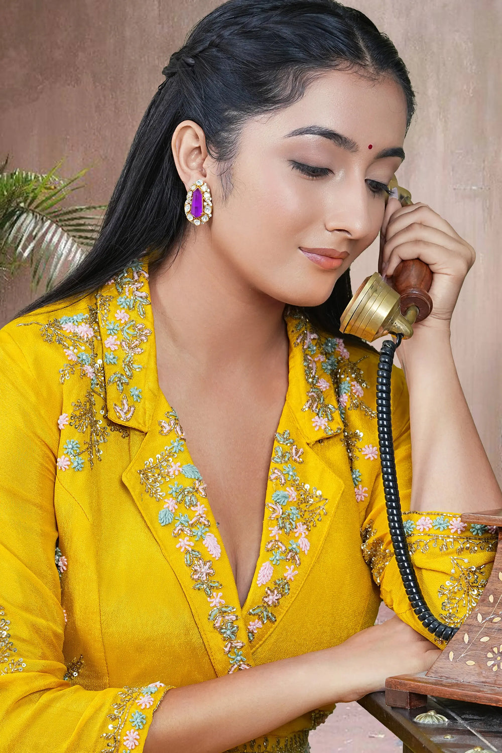Minimal ethnic tops earrings reflecting timeless Indian design