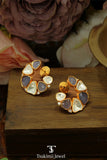 Traditional Indian hoop earrings with handcrafted ethnic design