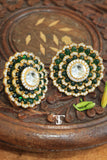 Handcrafted kundan earrings inspired by traditional Indian design