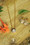 Nivya Mossanite Polki Pendant Set